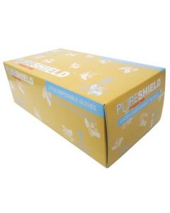 PURESHIELD LATEX GLOVES 100 PCS MEDIUM