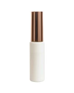 EMPTY NAILS ART WHITE BOTTLE WITH CHAMPAGNE GOLD CAP