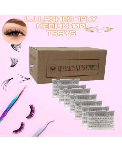 LJ LASHES 7PLY MEDIUM 100 TRAYS