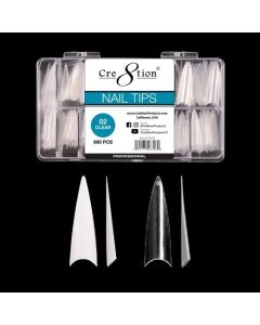 C8 CLEAR LONG STILETTO TIP BOX 600 PCS #02