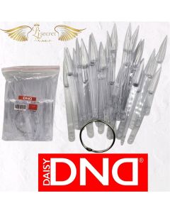 DND NAIL SWATCHES/DISPLAY WITH RING (CLEAR, STILETTO)