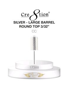 CRE8TION DRILL BIT ROUND TOP LARGE BARREL 3/32 CC SILVER