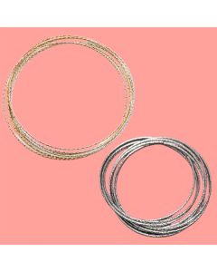5PCS 14K GOLD PLATE CIRCLE RING BRACELET