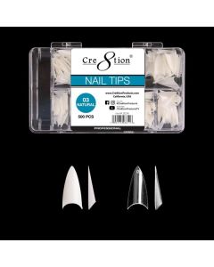 C8 NATURAL SHORT STILETTO TIP BOX 500 PCS #03