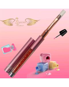 GEL BRUSH CRYSTAL HANDLE PINK OVAL