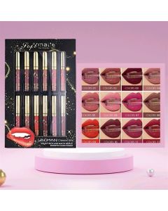 LANGMANNI 12PCS SOFT MATTE LIQUID LIPSTICK SET