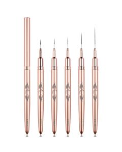 LJ SECRET BRUSH SET OF 5 PCS ROSE GOLD LINERS MIX