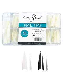 C8 NATURAL LONG STILETTO TIP BOX 600 PCS #02