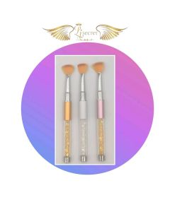 FAN BRUSH CRYSTAL HANDLE