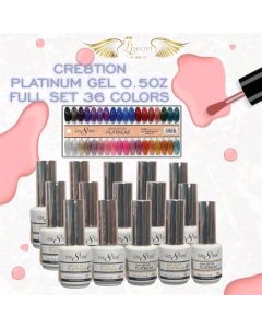 CRE8TION PLATINUM GEL 0.5OZ - FULL SET 36 COLORS