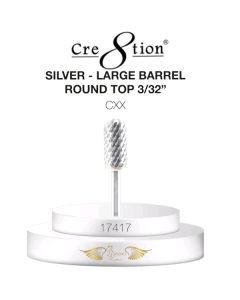 CRE8TION DRILL BIT ROUND TOP LARGE BARREL 3/32 CXX SILVER