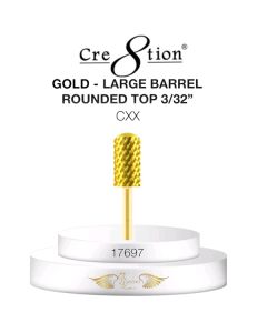 CRE8TION DRILL BIT ROUND TOP LARGE BARREL 3/32 CXX GOLD