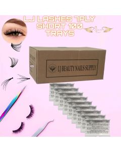LJ LASHES 7PLY SHORT 100 TRAYS