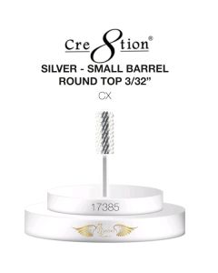 CRE8TION DRILL BIT ROUND TOP SMALL BARREL 3/32 CX SILVER