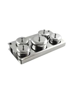 C8 STAINLESS JAR SET OF 5 FOR ACRYLIC