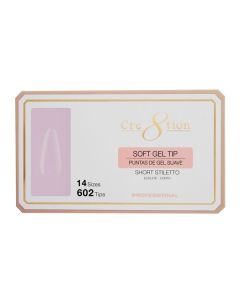 CRE8TION SOFT GEL STILETTO SHORT 602 TIPS