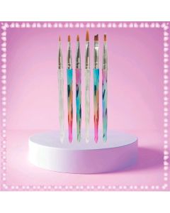 NAIL ART BRUSH MERMAID 6 PCS