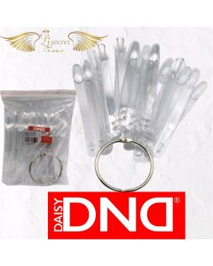 DND NAIL SWATCHES/DISPLAY WITH RING (CLEAR, ROUND)