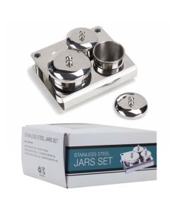 C8 STAINLESS JAR SET OF 3 FOR ACRYLIC