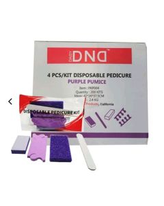 DND DISPOSABLE PEDICURE KIT PURPLE 4PCS (200 KITS)