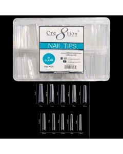 C8 CLEAR LONG COFFIN TIP BOX 550 PCS #21